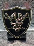 RAIDERS Shield with Skull